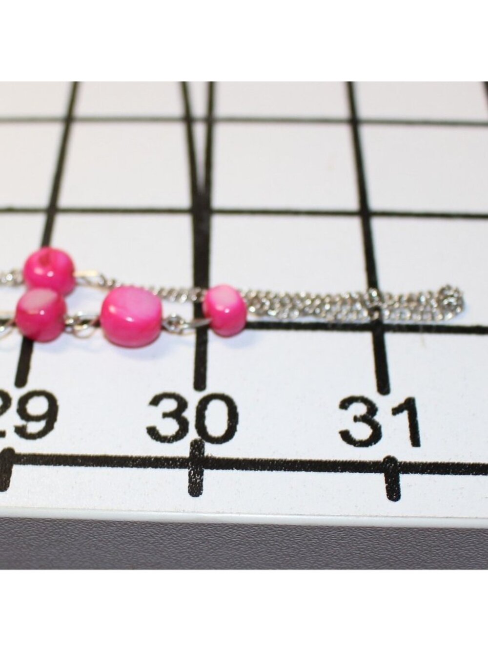 Paparazzi NWT Hot Pink Shell Bead Multi Strand Long Layered Necklace and Earring - Picture 5 of 7